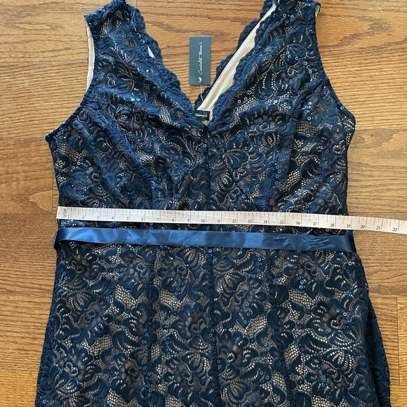 NWT Candalite Navy Sequin Babydoll Mesh Maxi Dress 1X Whimsigoth Prom Formal - Picture 7 of 7